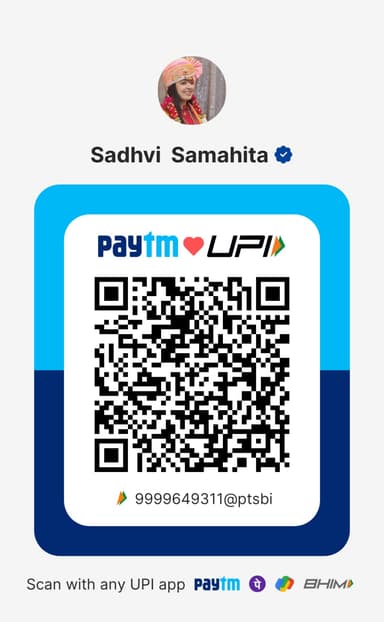 UPI QR Code — Sadhvi Samahita Ji Seva